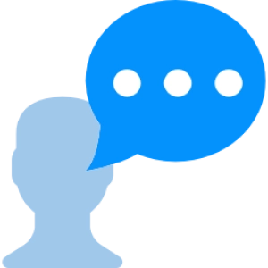 a person chatting